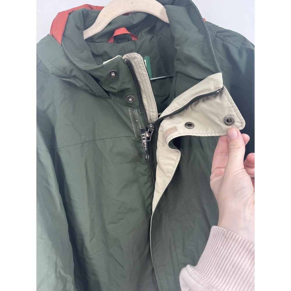 L.L Bean VTG The Weather Channel 3 In 1 Jacket Men XL Green Nylon Outdoor Hiking - Picture 8 of 10